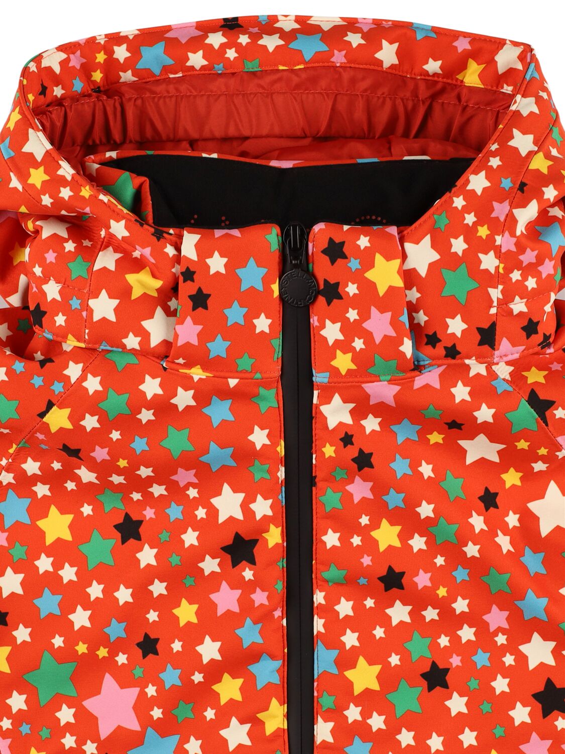 Shop Stella Mccartney Printed Tech Ski Jacket In Red/multi