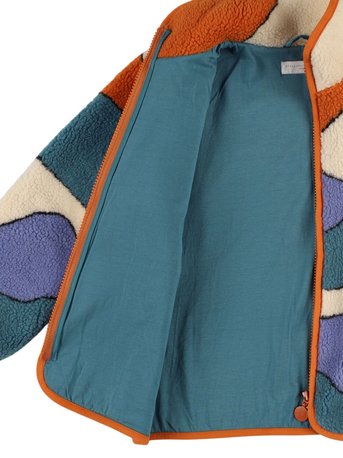 Shop Stella Mccartney Printed Teddy Jacket In Multicolor