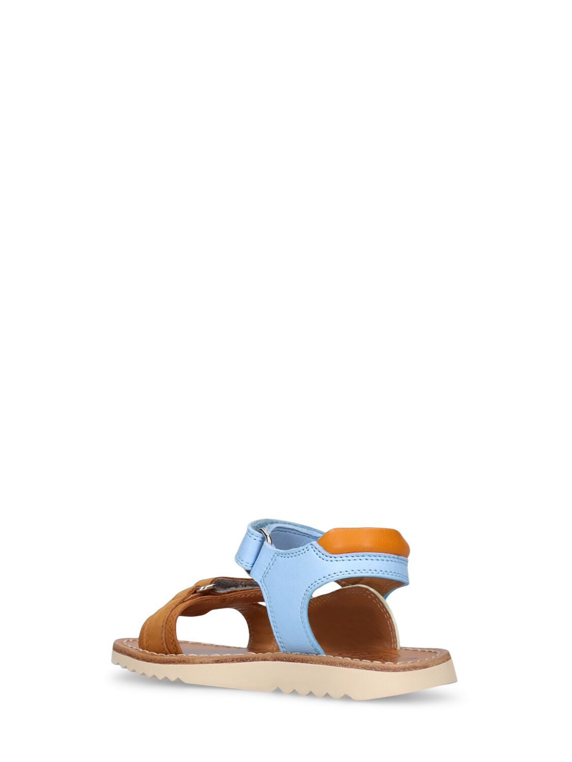 Shop Pom D'api Trek Nappa Strap Sandals In 브라운,블루