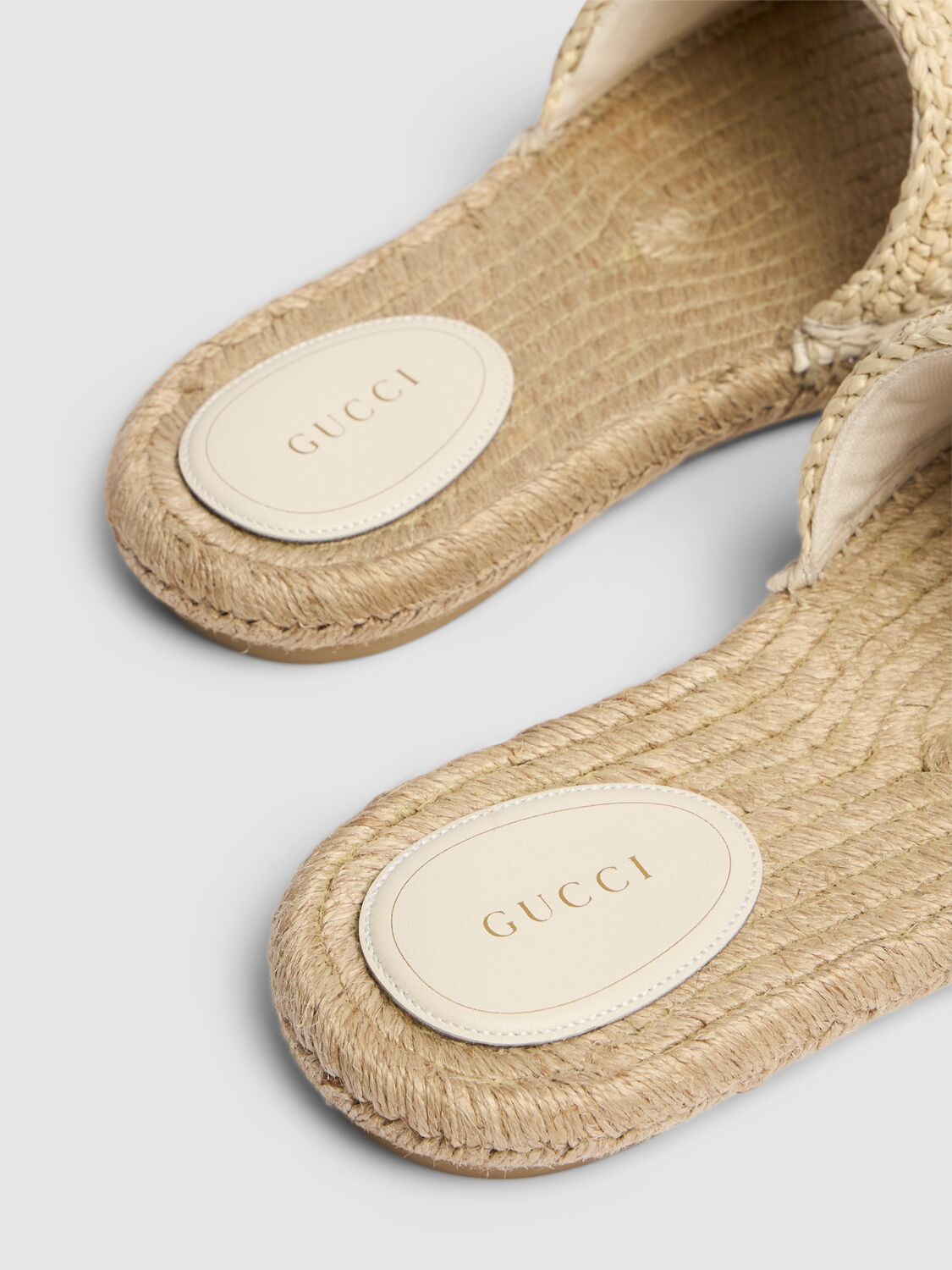 Shop Gucci 5mm Interlocking G Viscose Espadrilles In Mystic White