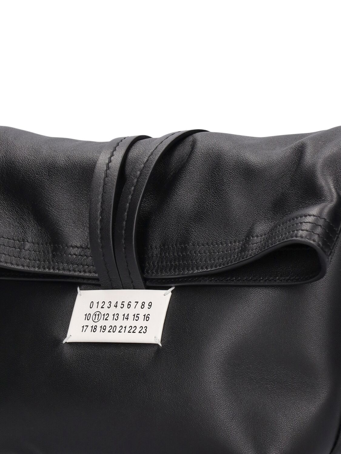 Shop Maison Margiela Soft Leather Clutch Bag In 블랙