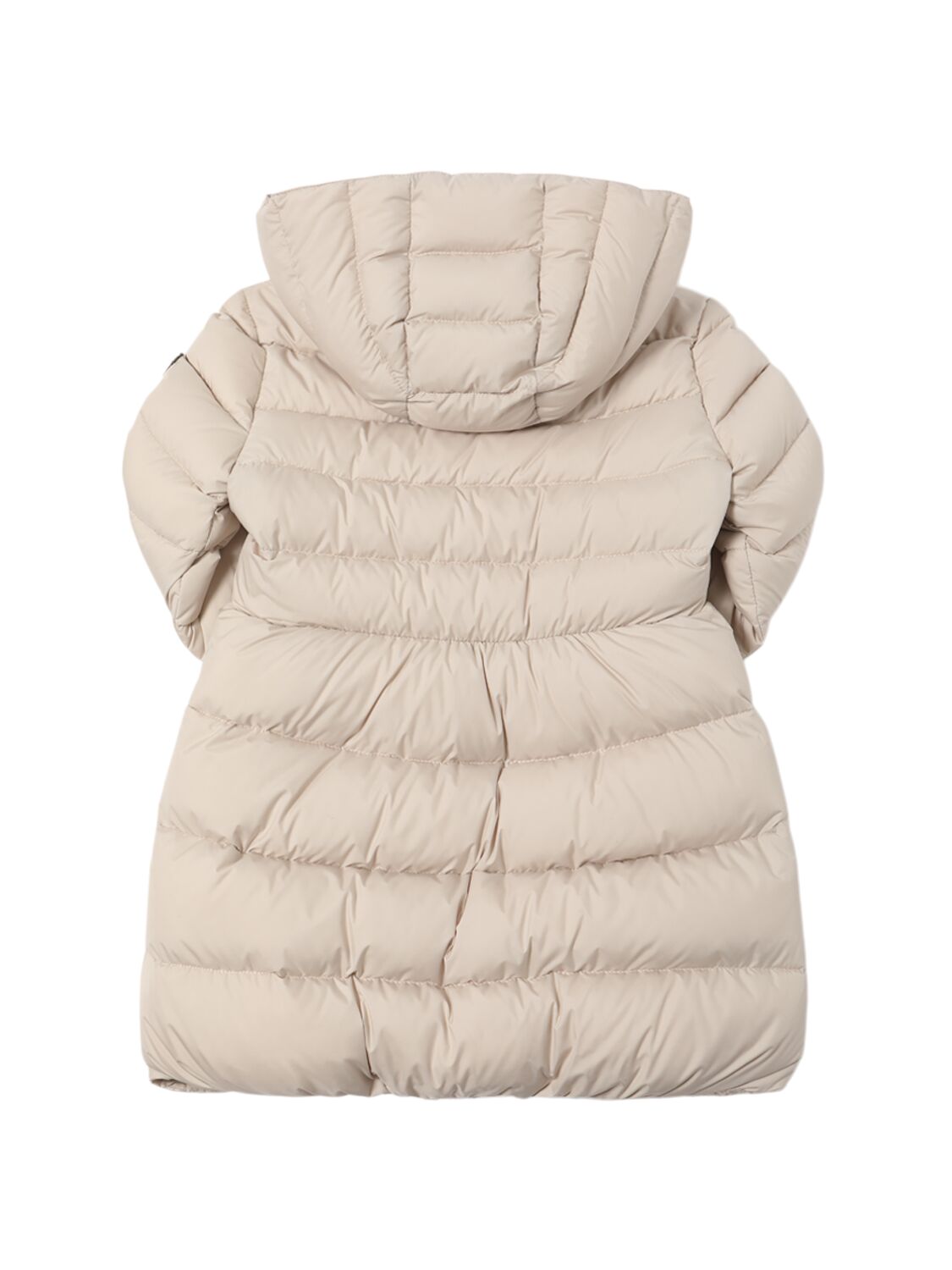 Shop Il Gufo Hooded Nylon Down Coat In Beige