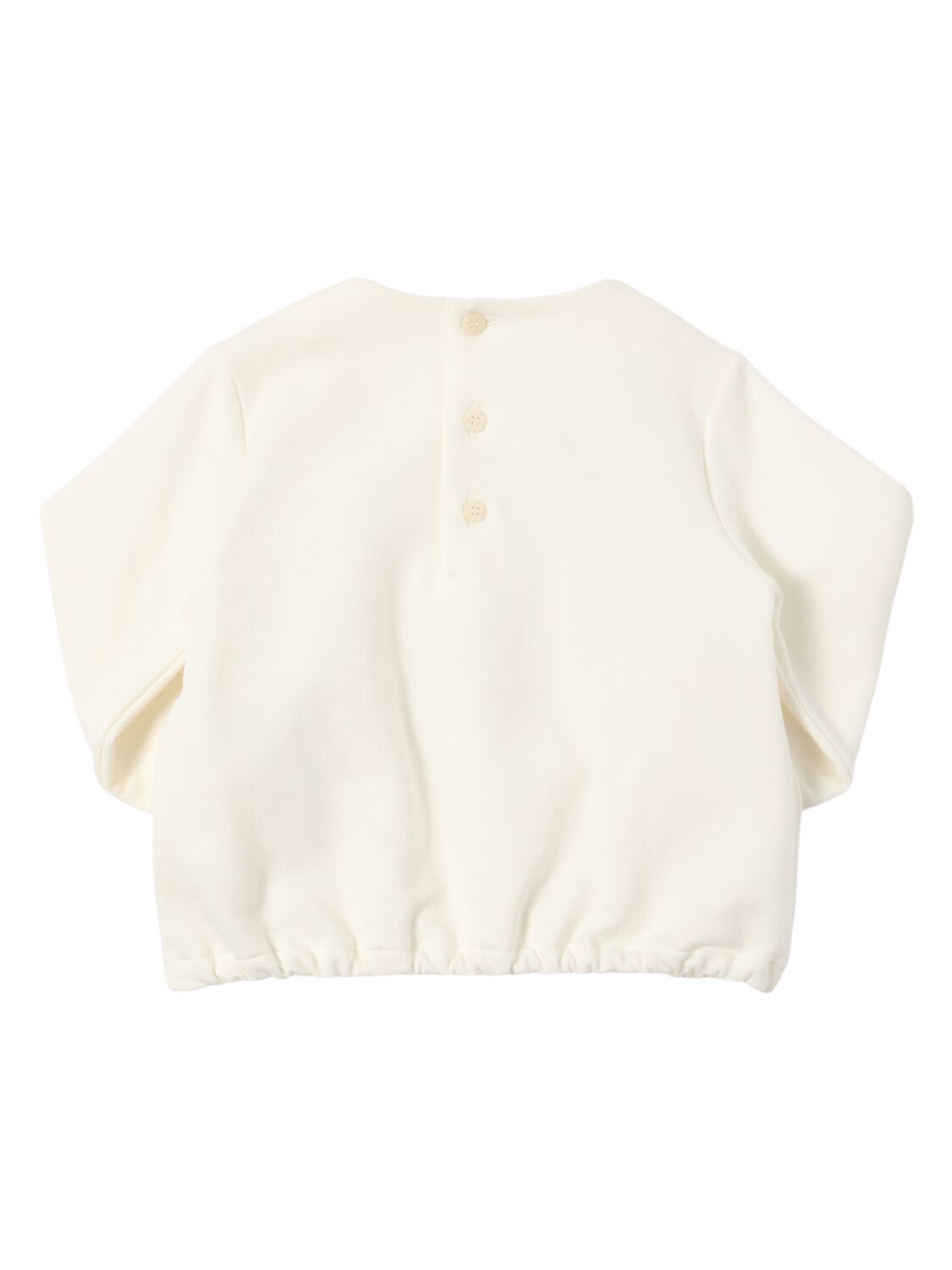 Shop Il Gufo Stretch Jersey Sweatshirt & Shorts In White/beige