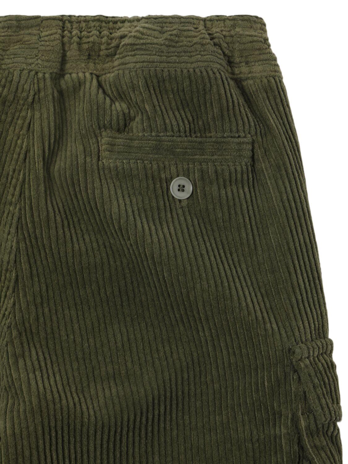 Shop Il Gufo Stretch Cotton Corduroy Pants In Green