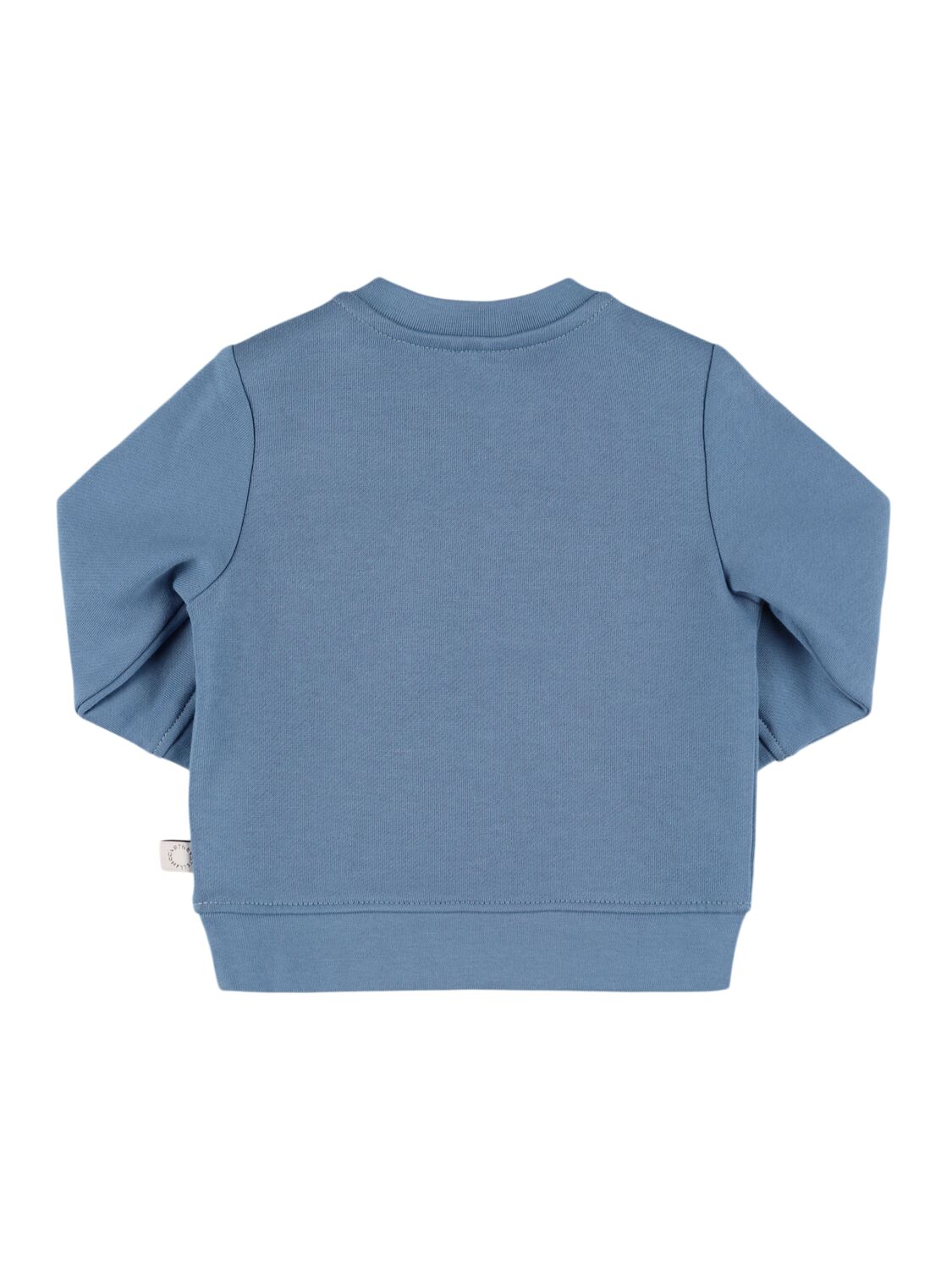 Shop Stella Mccartney Printed Cotton Sweatshirt In Blue