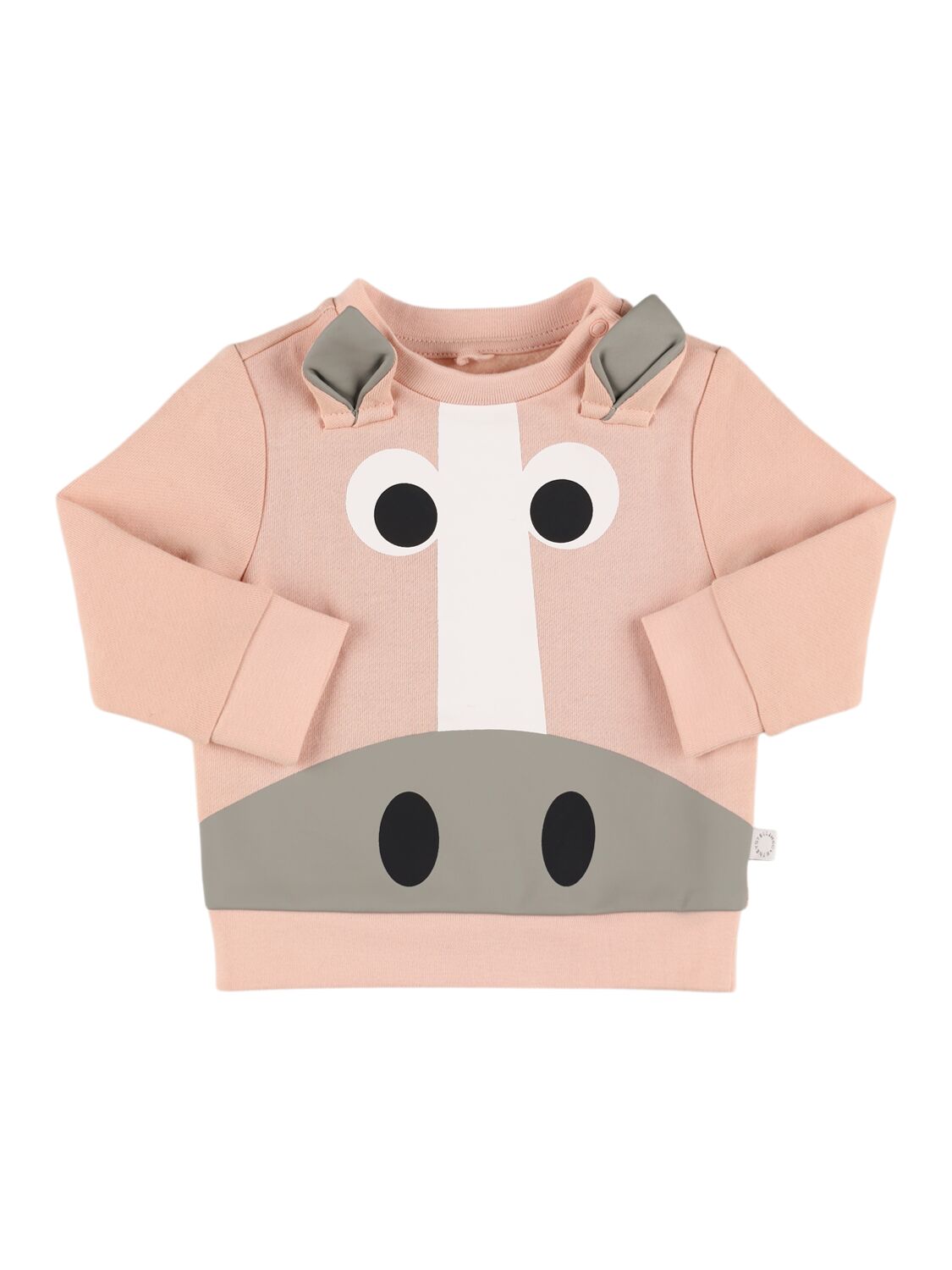 Stella Mccartney Cotton Sweatshirt In Pink