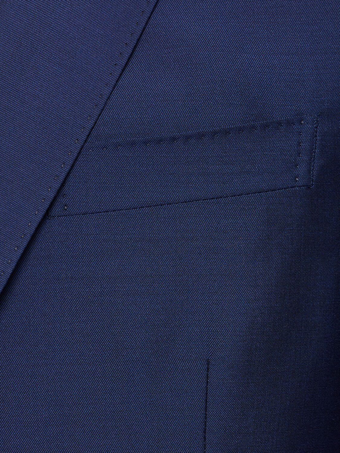Shop Zegna Wool & Mohair Tailored Suit In Utility Blue