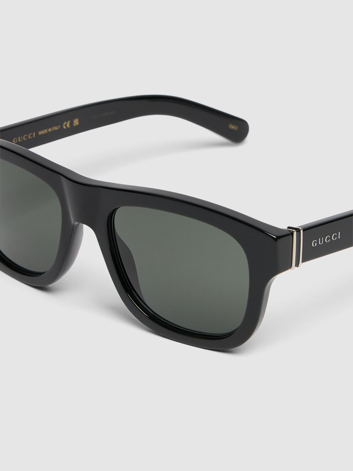 Shop Gucci Gg1668s Acetate Sunglasses In Black