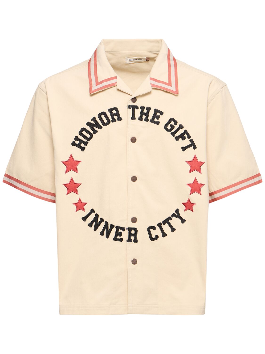 Shop Honor The Gift Tradition Short Sleeve Snap Button Shirt In Bone