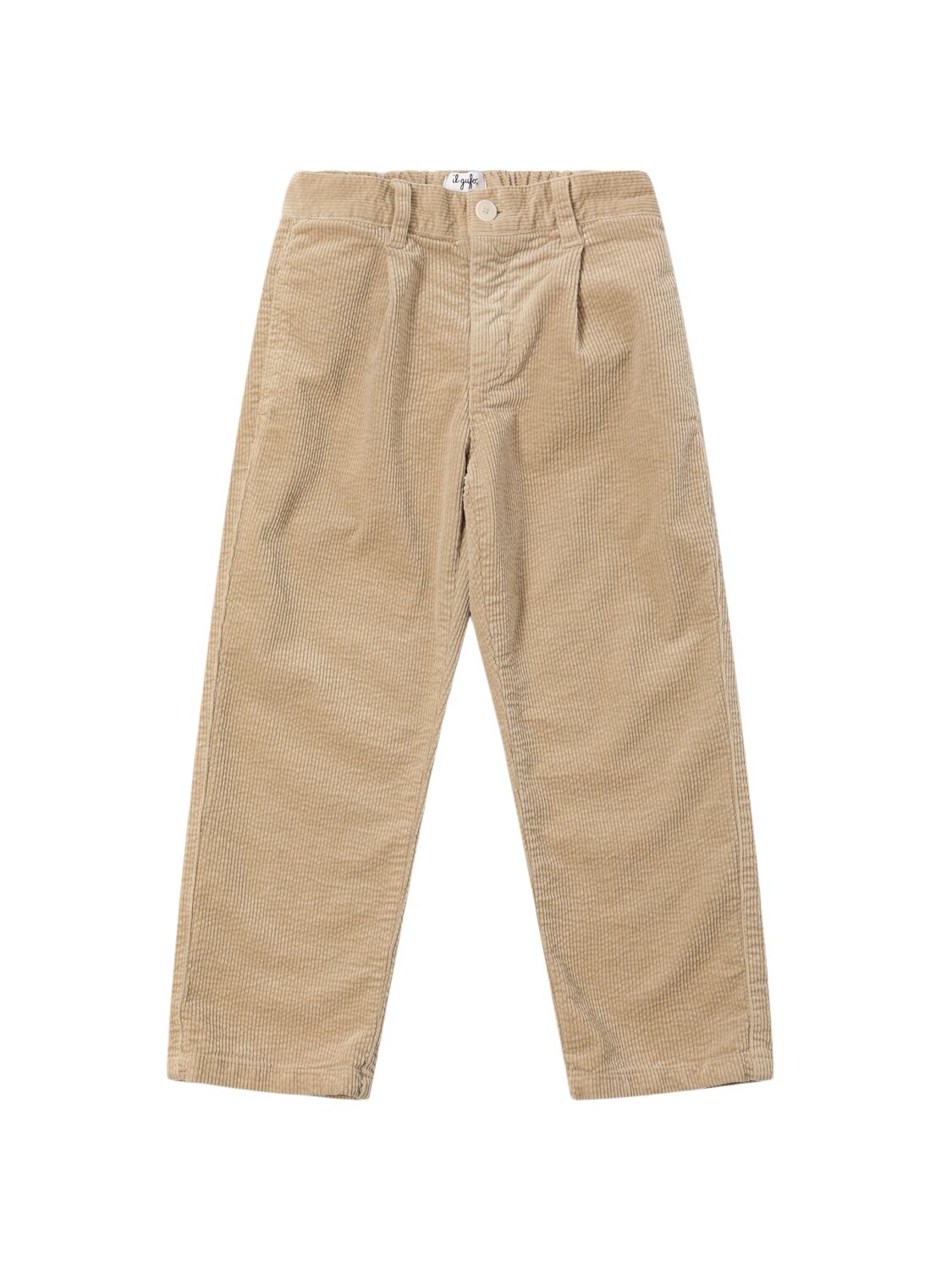 Il Gufo Kids' Stretch Cotton Corduroy Pants In Neutral