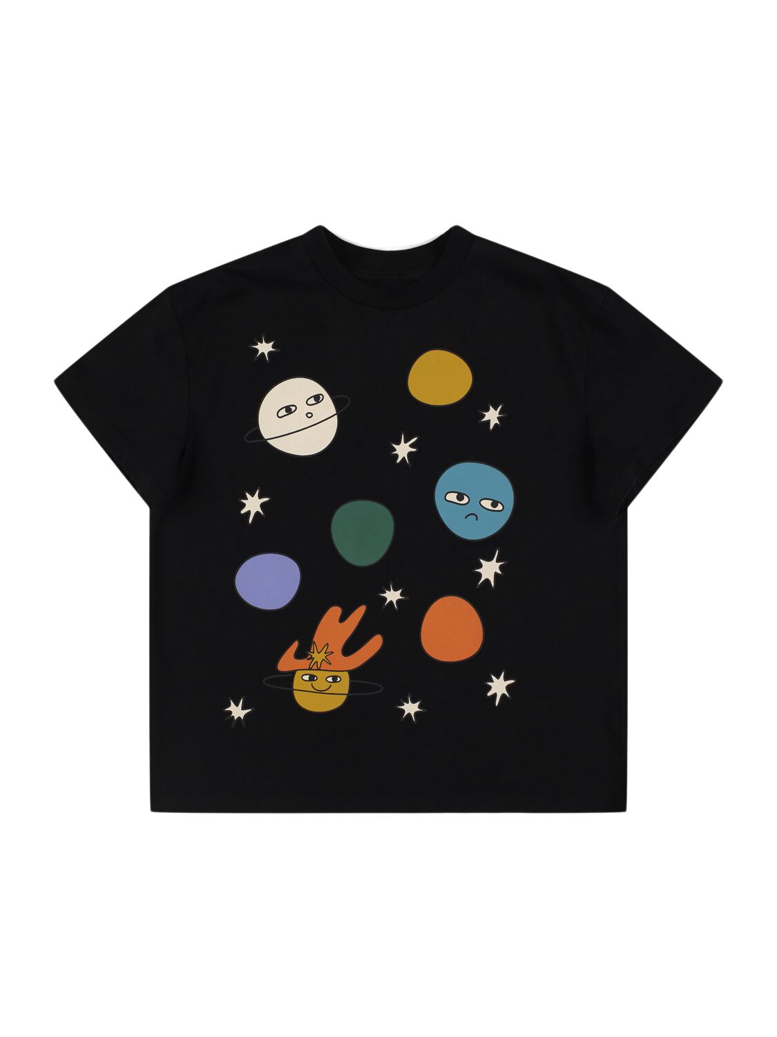 Stella Mccartney Babies' Printed Cotton Jersey T-shirt In Black