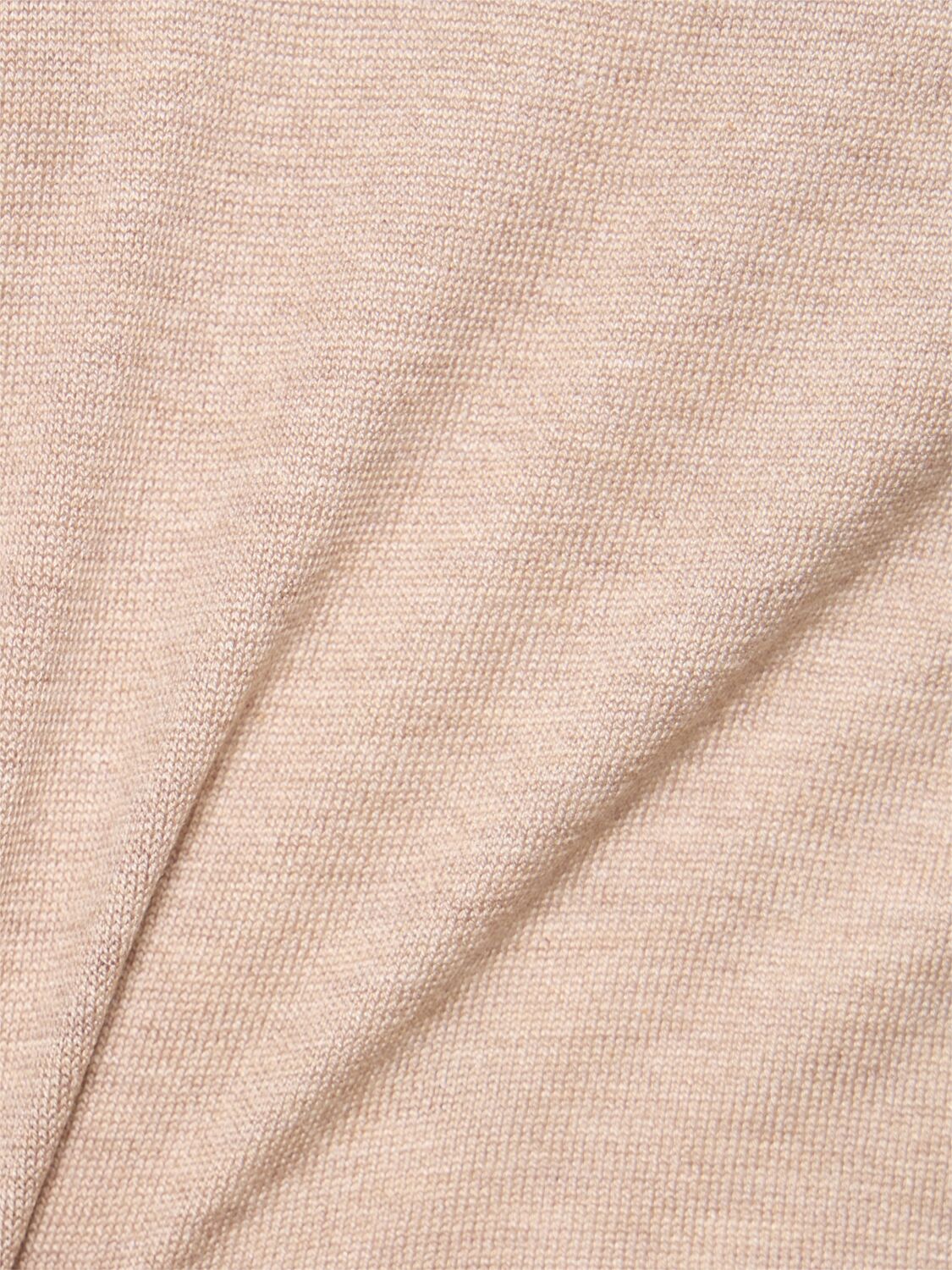 Shop Tagliatore Keith Silk Knit Polo In Beige