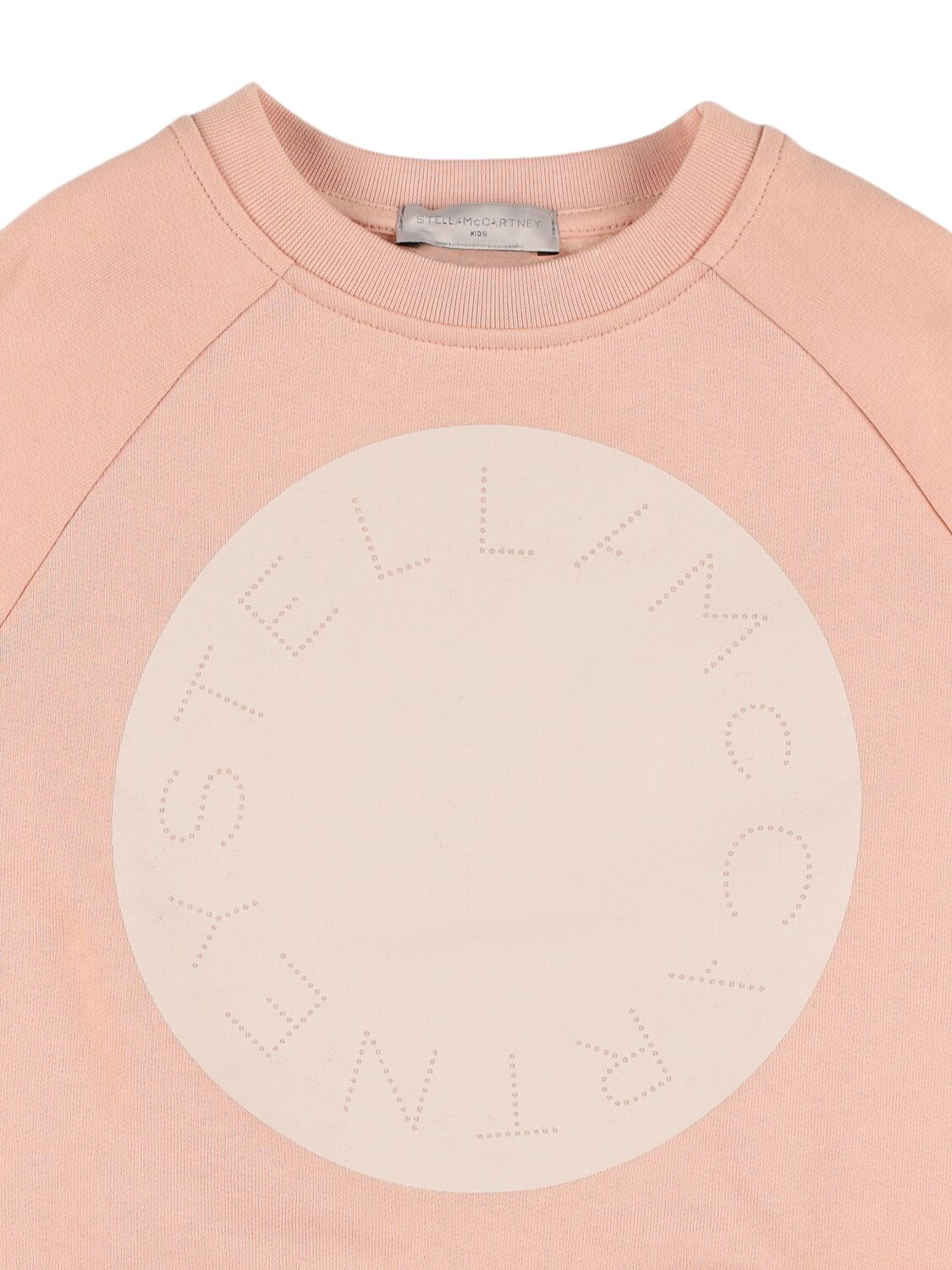 Shop Stella Mccartney Logo Cotton Sweatshirt In Pink