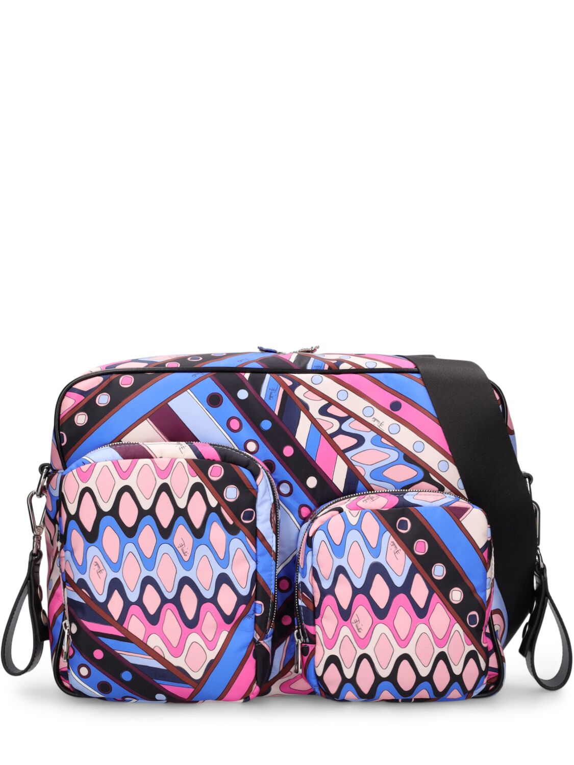 Pucci Printed Recycled Nylon Changing Bag In Purple/multi