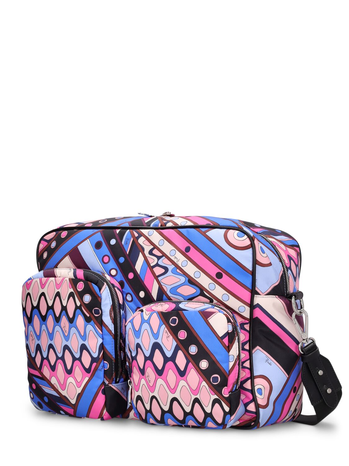 Shop Pucci Printed Recycled Nylon Changing Bag In Purple/multi