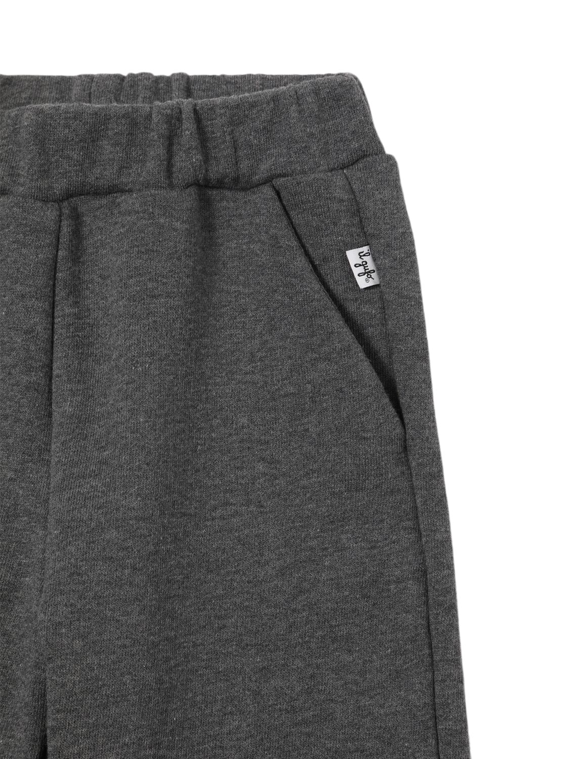 Shop Il Gufo Cotton Sweatpants In Grey