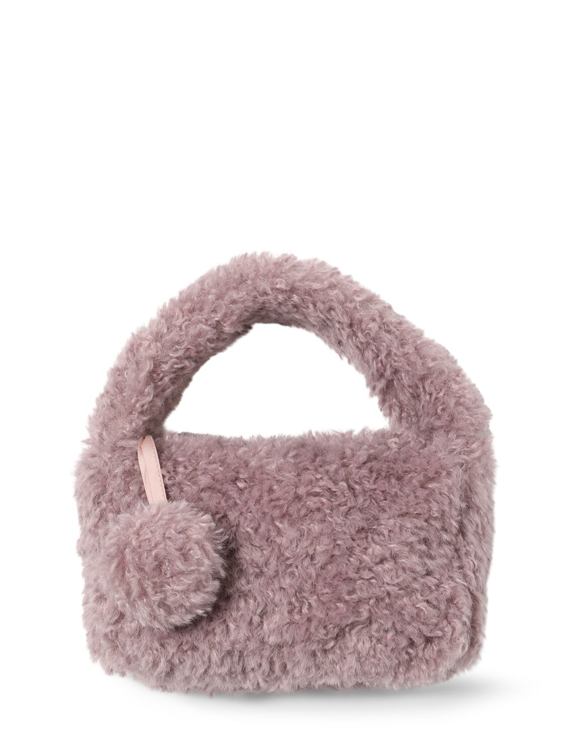 Il Gufo Faux Fur Shoulder Bag In Pink