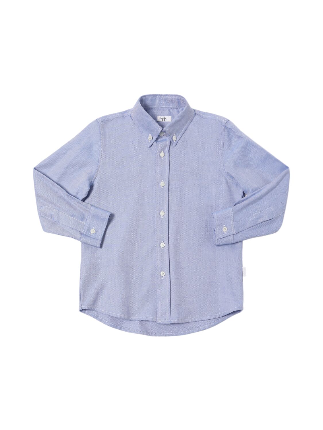 Il Gufo Cotton Oxford Shirt In Light Blue