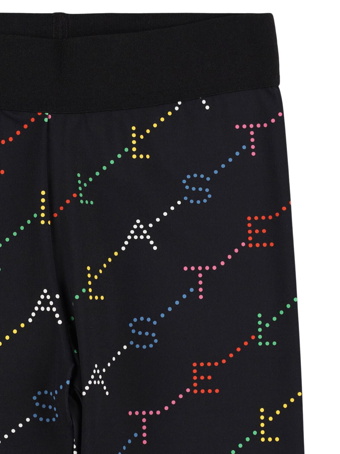 Shop Stella Mccartney Printed Poly Jersey Leggings In Black/multi