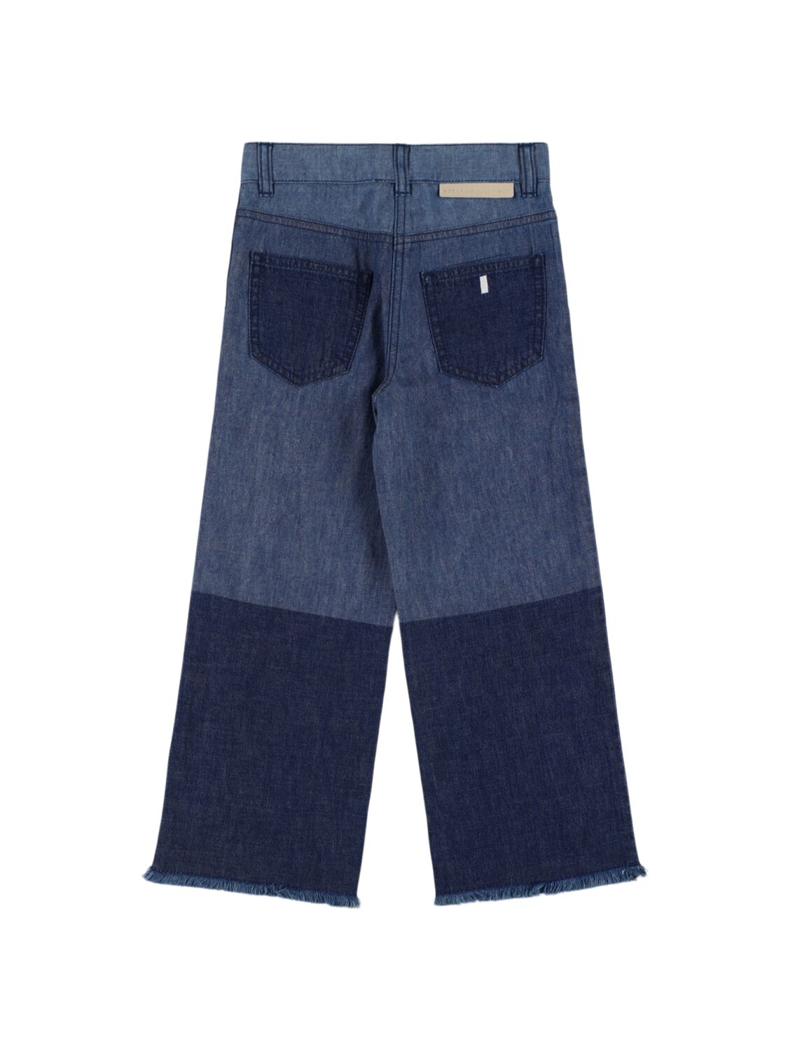 STELLA MCCARTNEY EMBROIDERED COTTON DENIM PANTS 