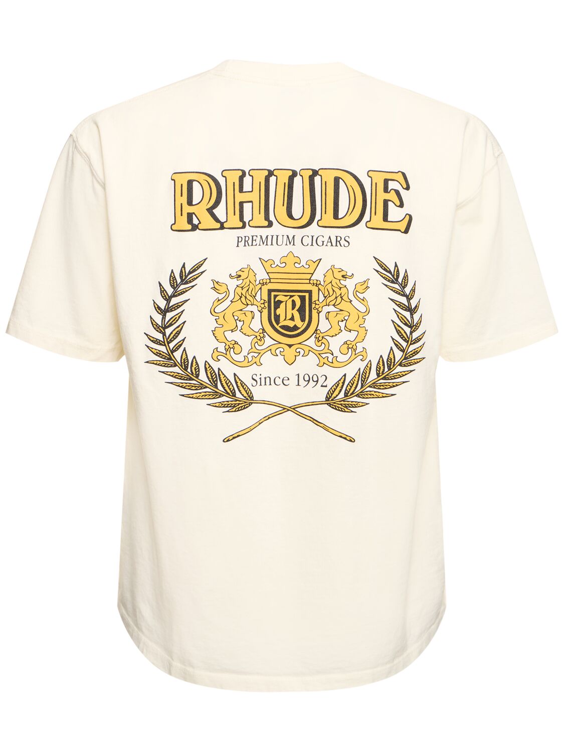 Shop Rhude Cresta Cigar T-shirt In Vintage White