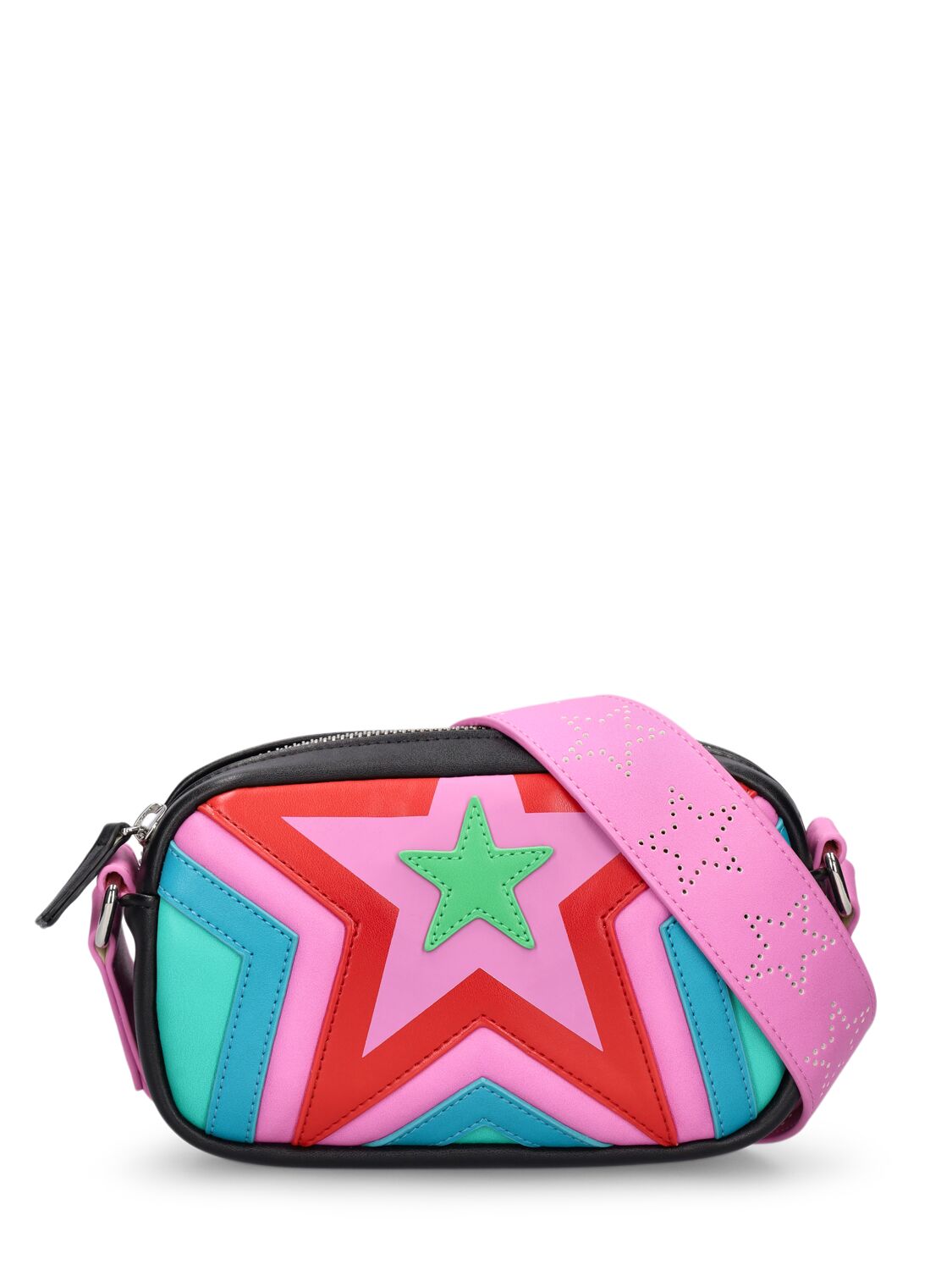 Stella Mccartney Printed Faux Leather Bag In Pink/multi