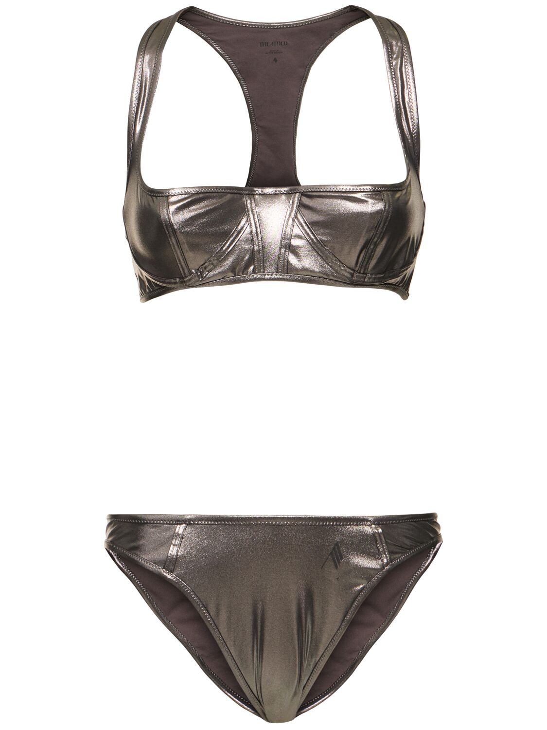 Image of Metallic Lycra Balconette Bikini Set