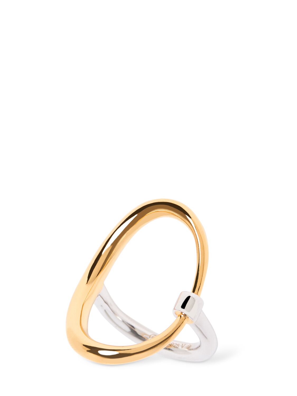 Charlotte Chesnais Bague Turtle Vermeil & Silver Ring In Gold