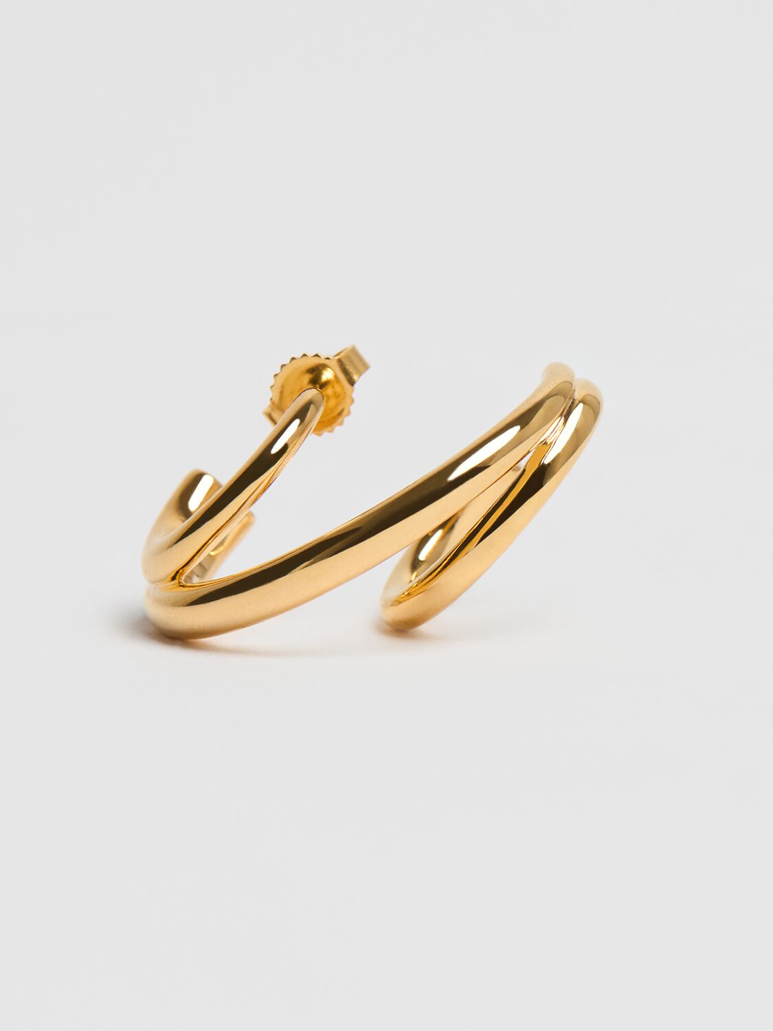 Shop Charlotte Chesnais Triplet Vermeil Mono Earring In Gold
