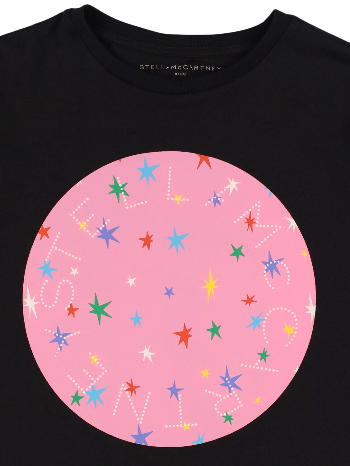 Shop Stella Mccartney Printed Cotton Jersey T-shirt In Black