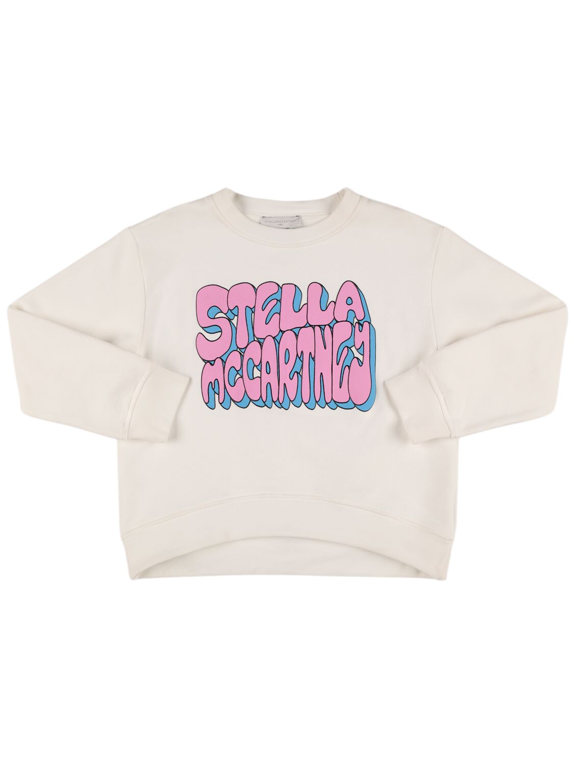 Stella Mccartney Kids' Printed Cotton Sweatshirt In White