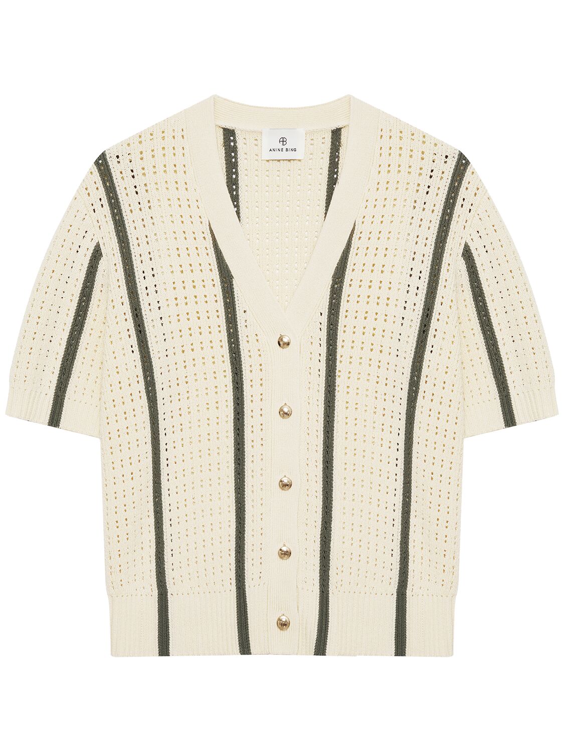 ANINE BING CAMRYN COTTON & VISCOSE CARDIGAN 