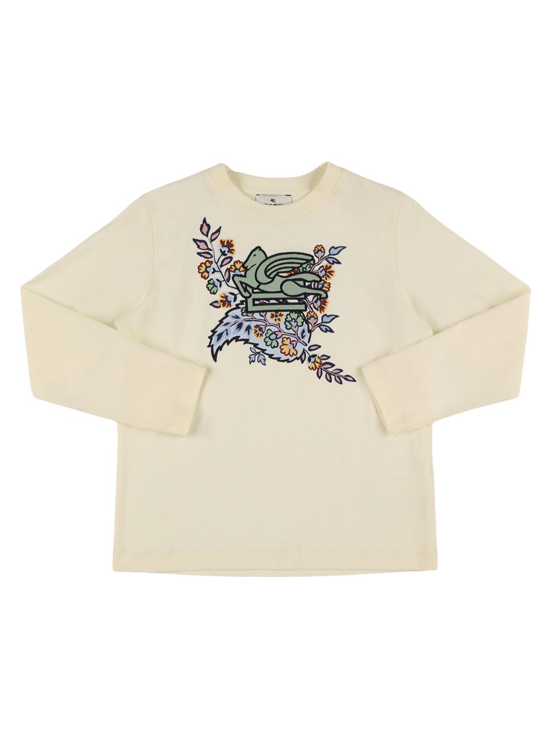 Etro Embroidered Cotton Jersey T-shirt In White