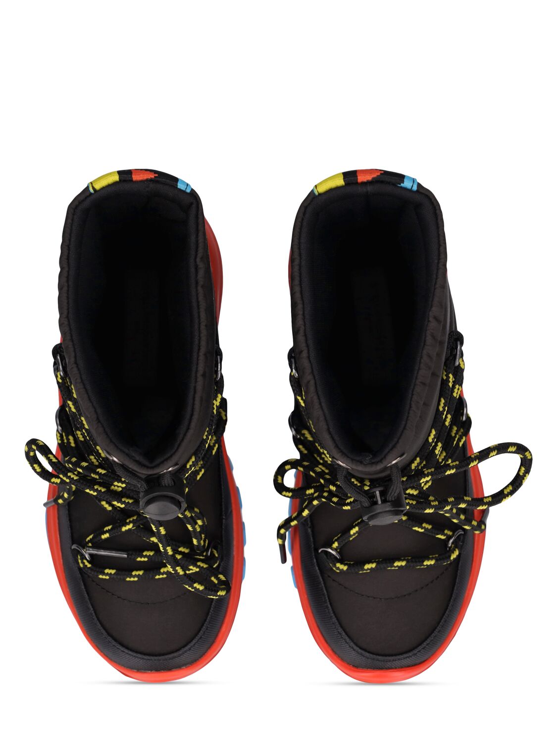 Shop Stella Mccartney Nylon Lace-up Snow Boots In Black