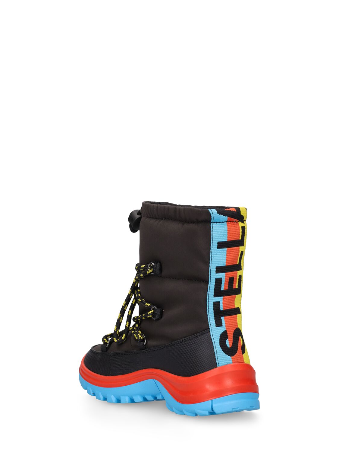 Shop Stella Mccartney Nylon Lace-up Snow Boots In Black