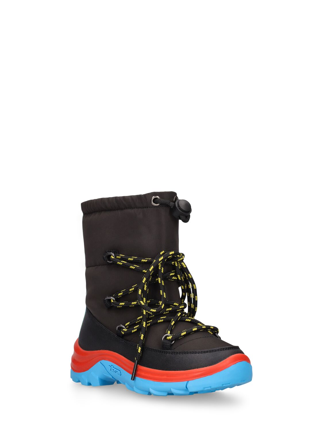 Shop Stella Mccartney Nylon Lace-up Snow Boots In Black