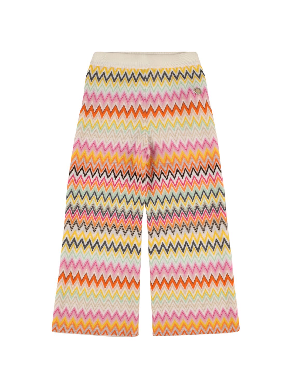 Missoni Zig Zag Wool Knit Pants In Multicolor