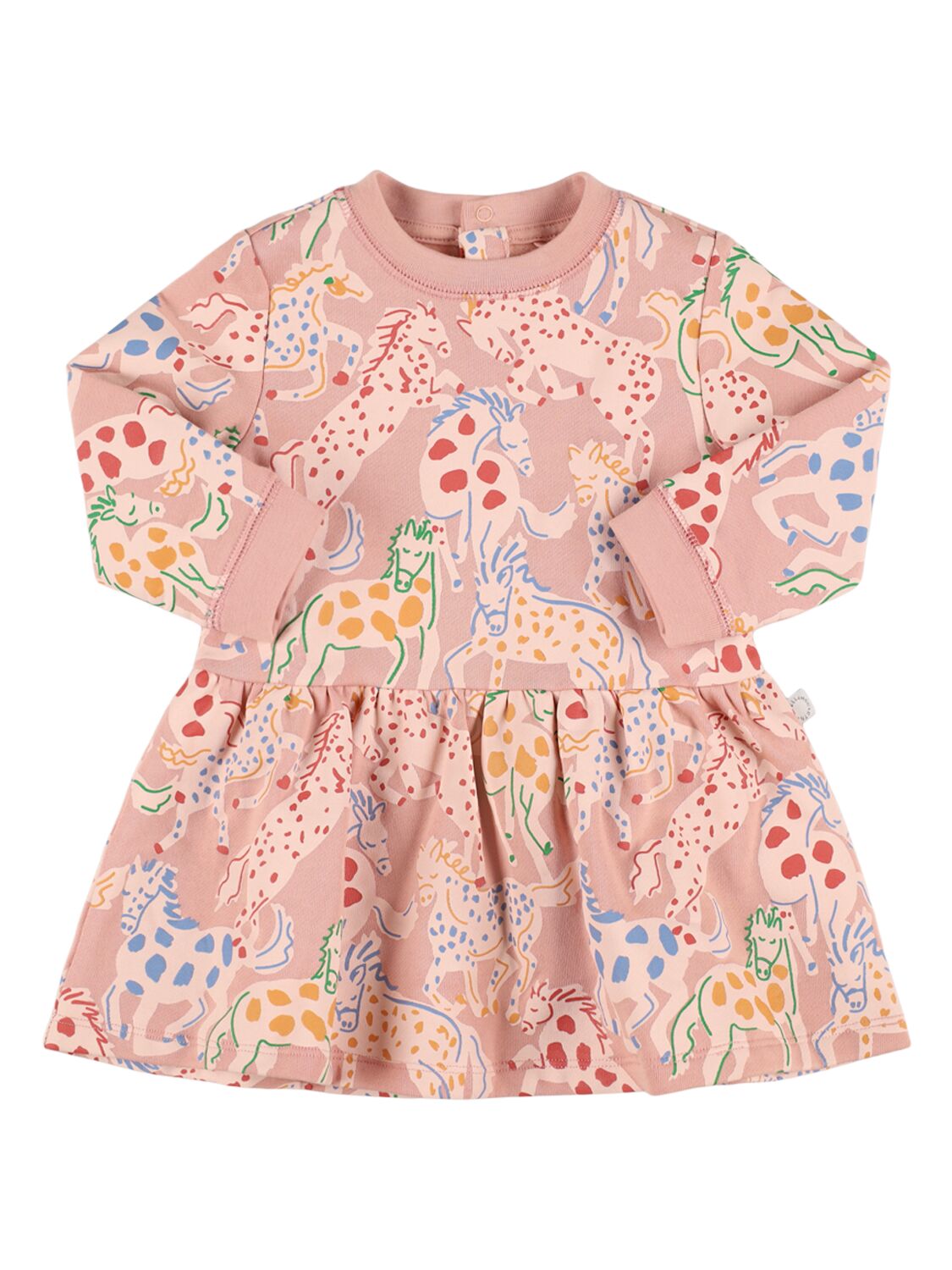 Stella Mccartney Printed Cotton Dress In Pink/multi