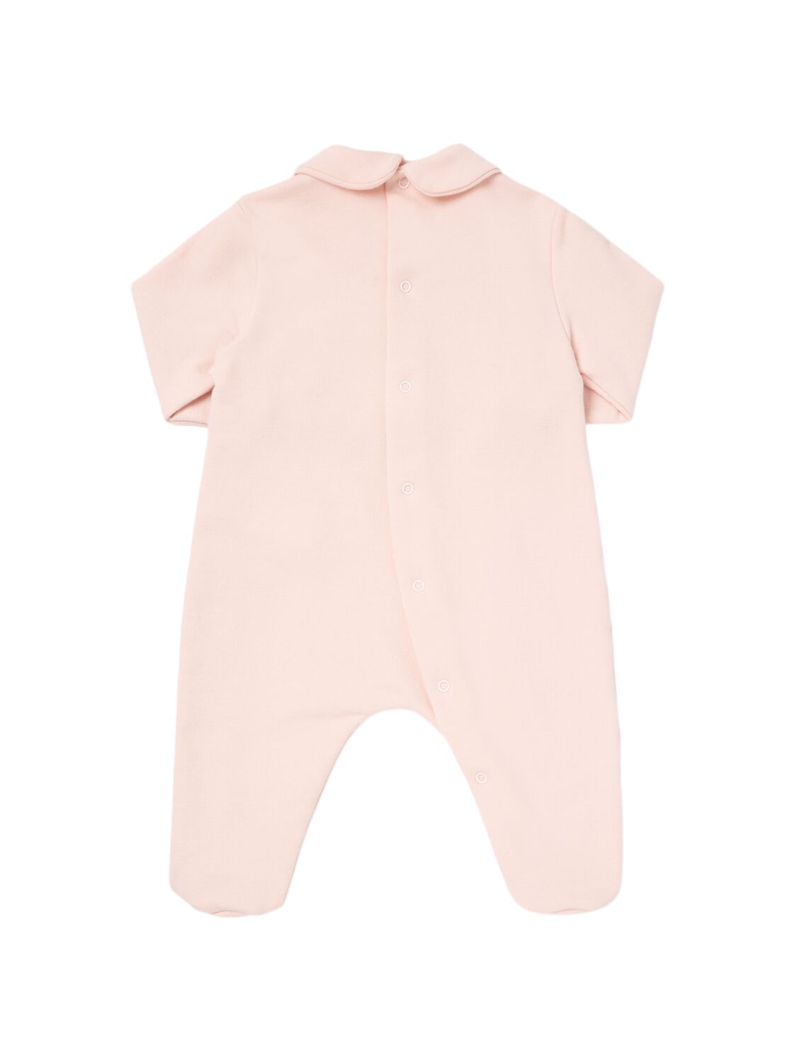 Shop Il Gufo Stretch Cotton Jersey Romper In Pink