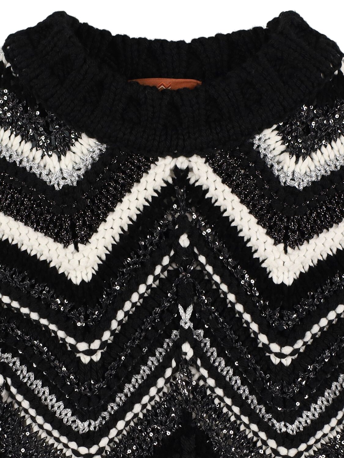 MISSONI ZIG ZAG JACQUARD KNIT WOOL SWEATER 