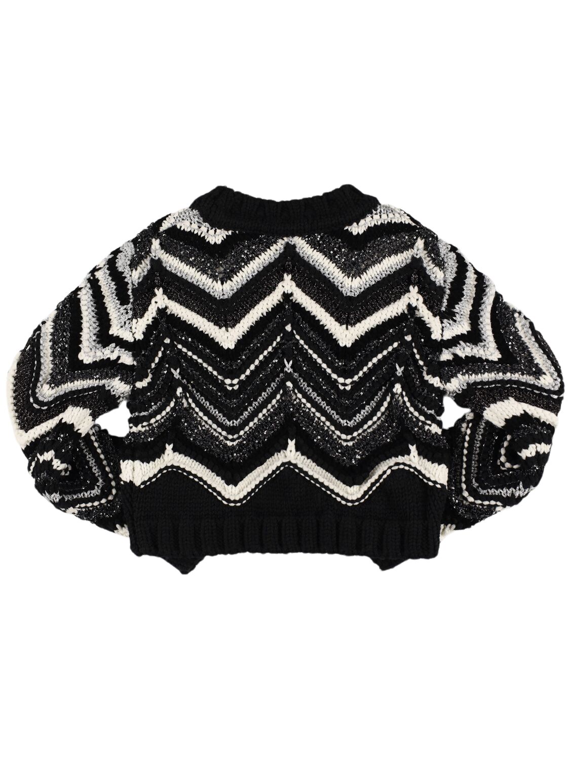 MISSONI ZIG ZAG JACQUARD KNIT WOOL SWEATER 