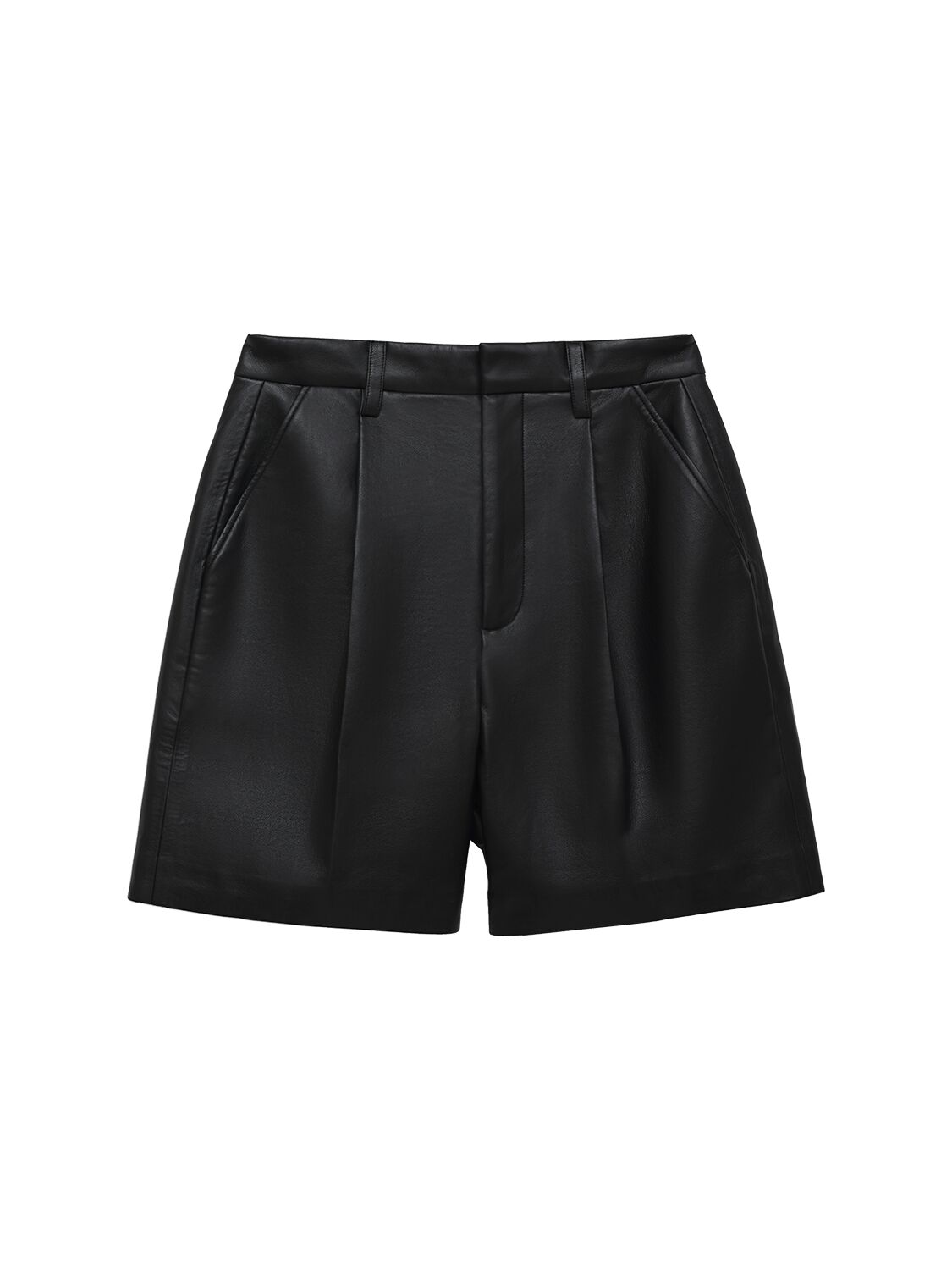 Anine Bing Carmen Recycled Leather Shorts In Black