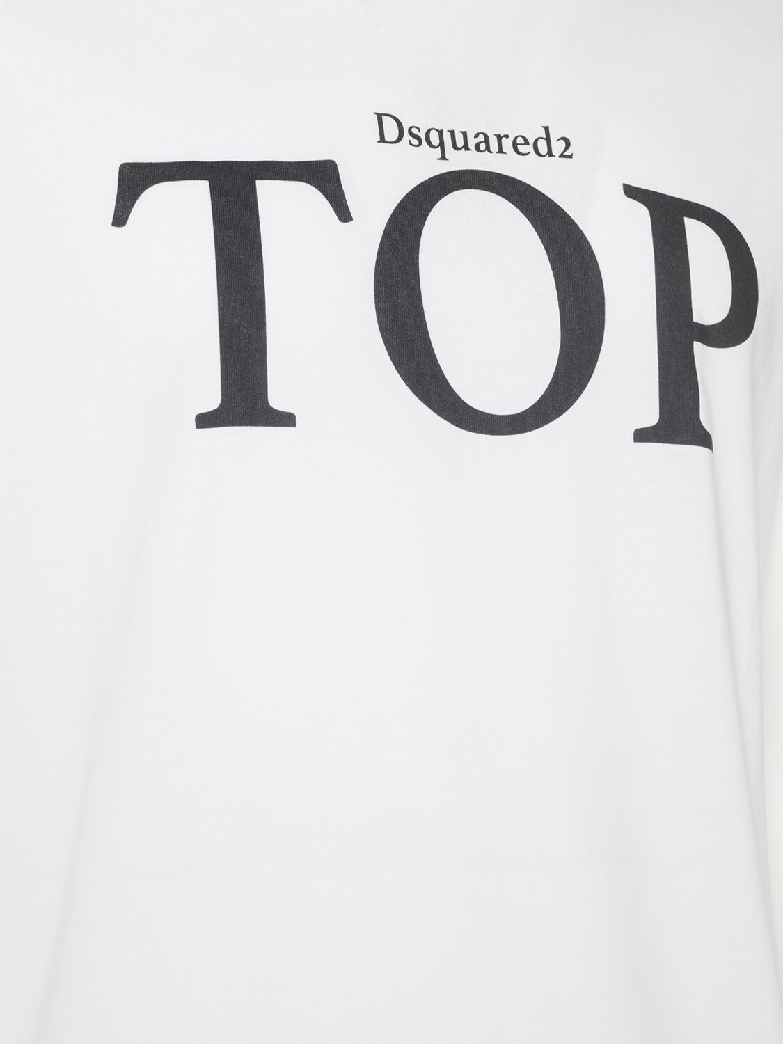 Shop Dsquared2 Printed Cotton Jersey T-shirt In White