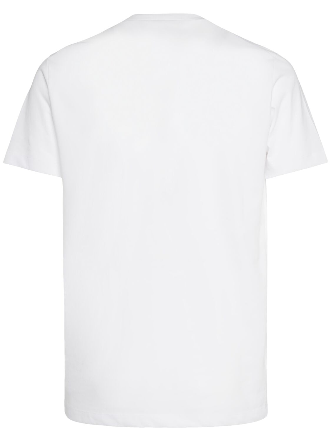 Shop Dsquared2 Printed Cotton Jersey T-shirt In White