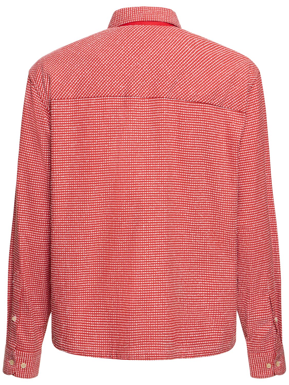 Shop 4sdesigns Cotton Bouclé Shirt In Red