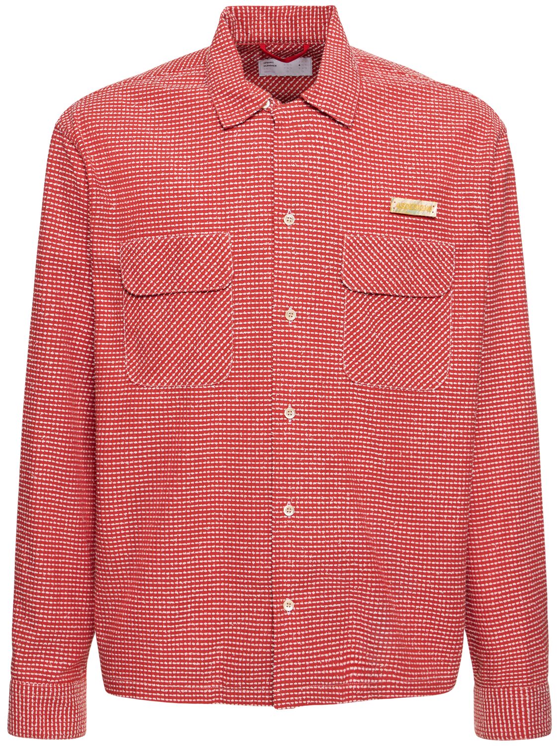 4sdesigns Cotton Bouclé Shirt In Red