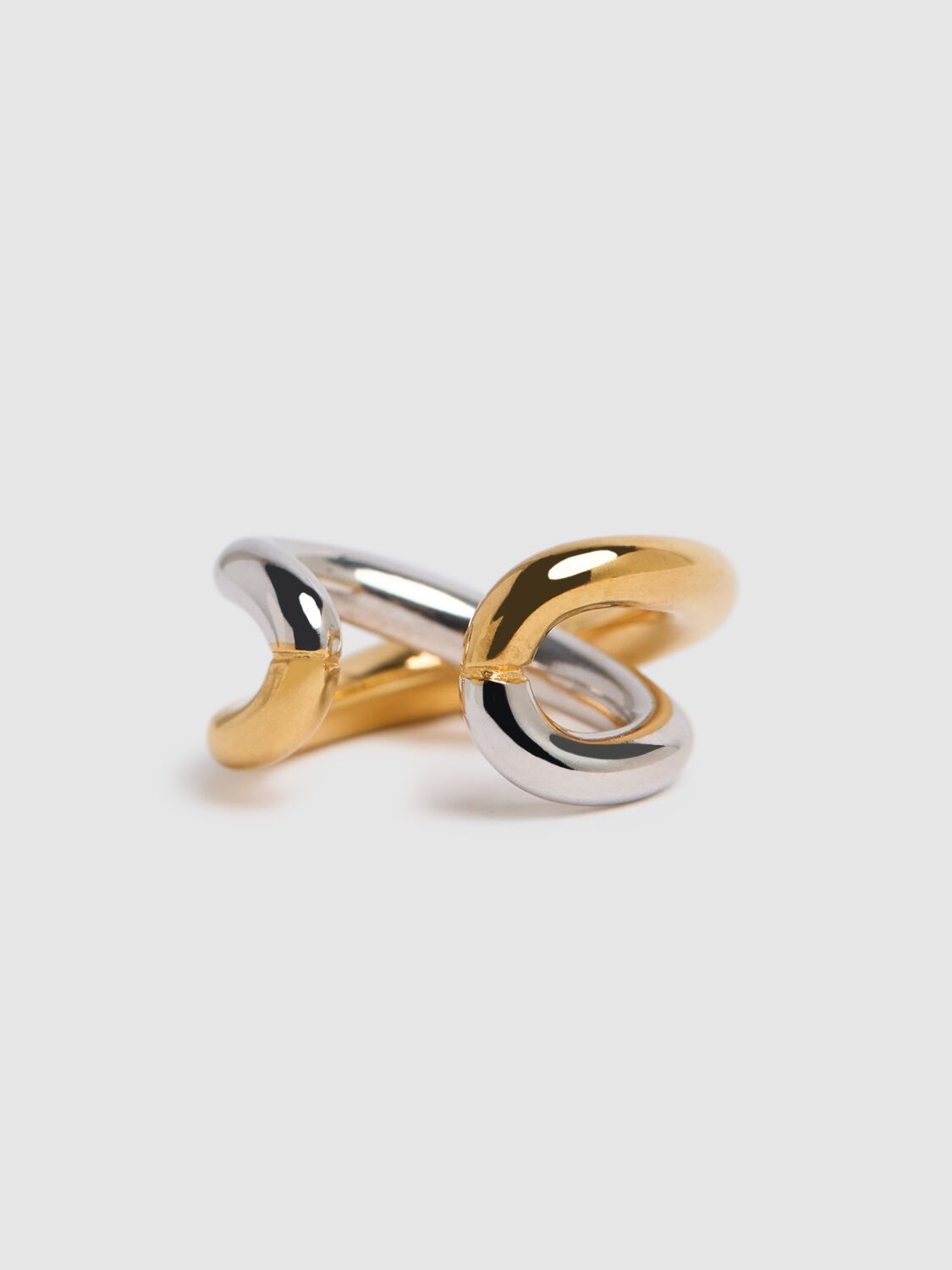 Shop Charlotte Chesnais Initial Vermeil & Silver Ear Cuff In Gold,silver