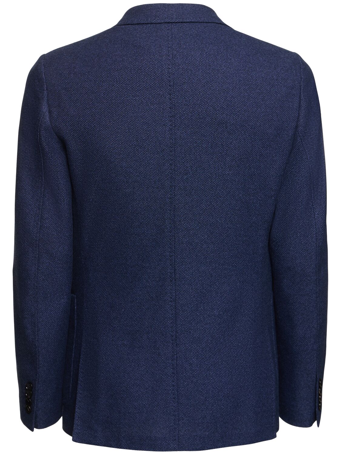 Shop Zegna Cotton Jersey Blazer In 蓝色