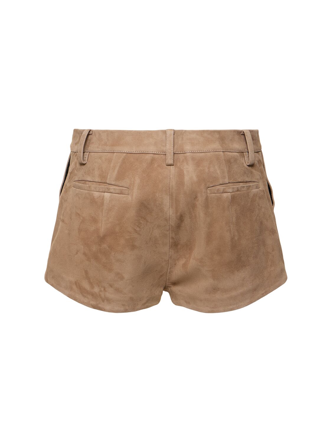 Shop Magda Butrym Suede Shorts In Brown