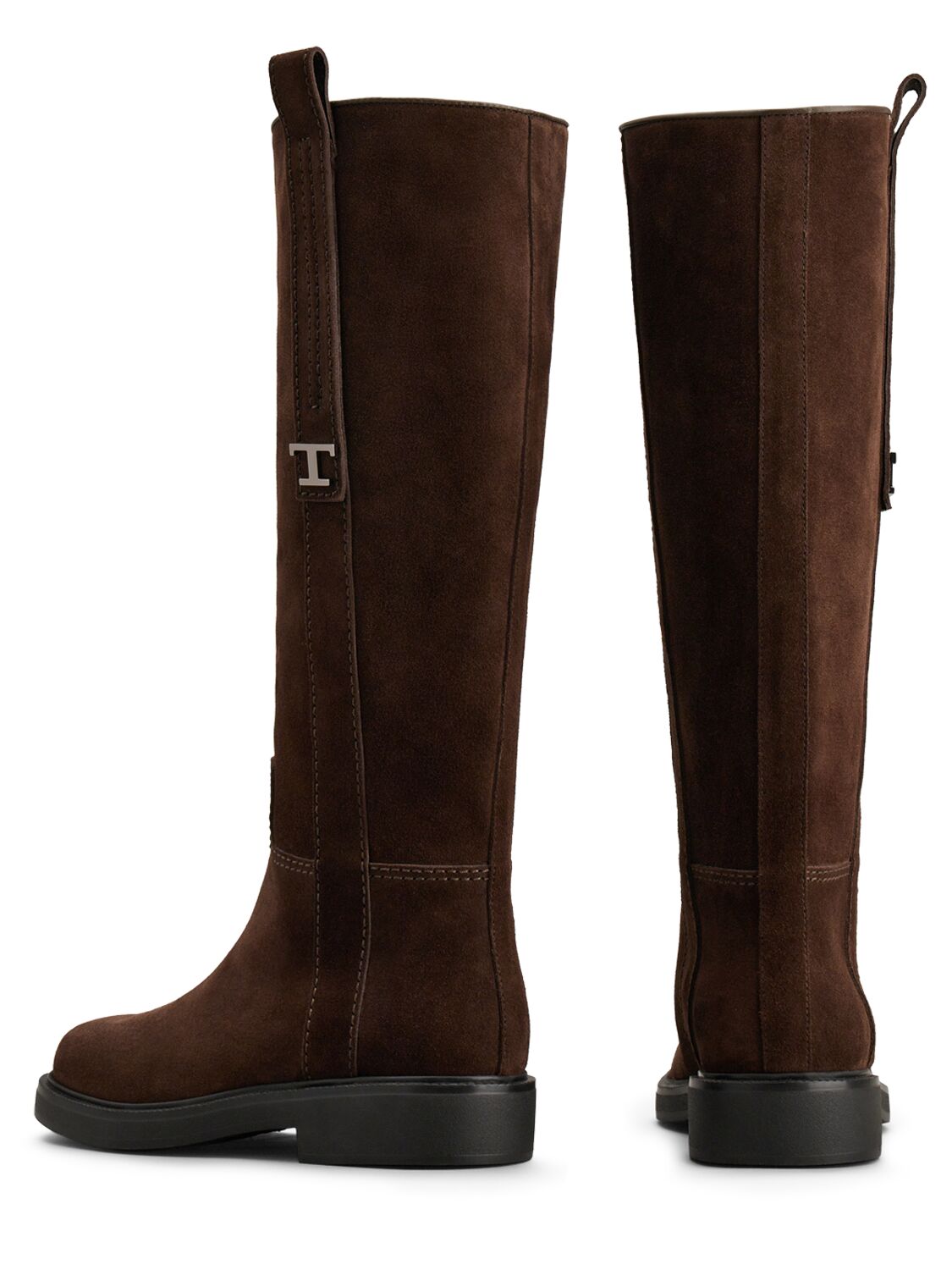 Shop Tod's 30mm Suede Tall Boots In Brown